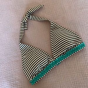 Boden Retro Striped Bikini Top